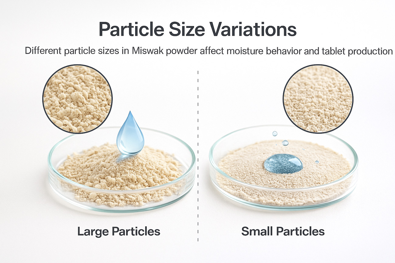 Miswak Particle Size Variations Miswak Particle Size Variations