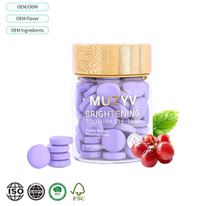 Probiotic Grape Mint Toothpaste Tablets with Hydroxyapatite