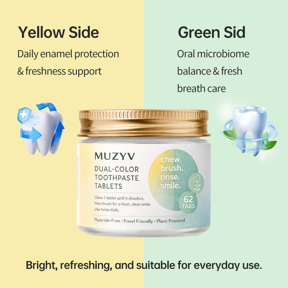 Citrus Dual-Color Toothpaste Tablets – Daily Freshness & Oral Balance Care