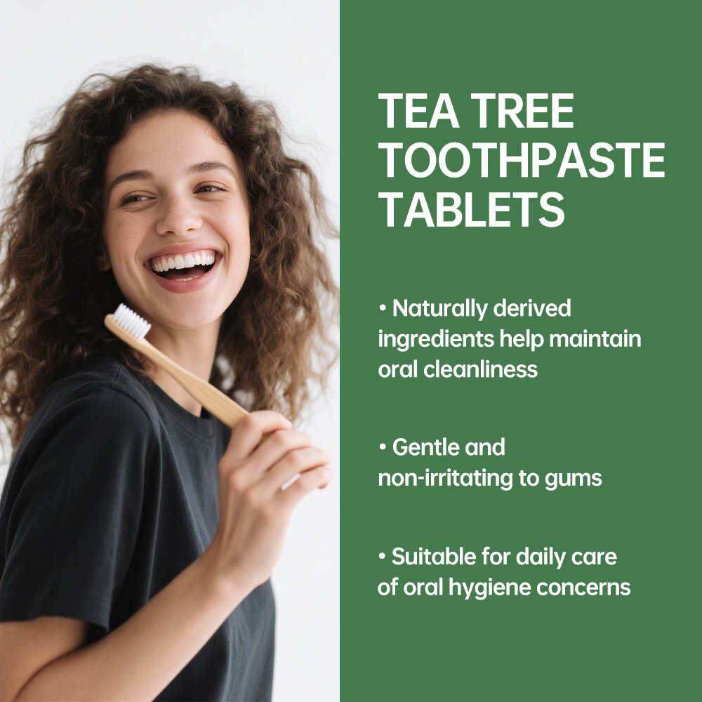 Tea Tree Toothpaste Tablets OEM – Plastic-Free Herbal Oral Care Solution
