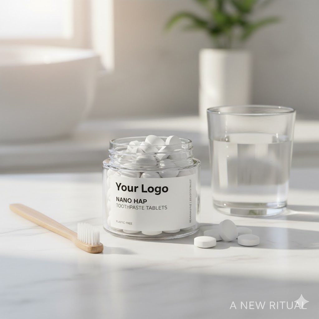 Plastic-Free and Sustainable Enamel Repair Toothpaste Tablets