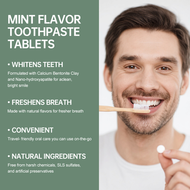 Activated Charcoal Clove Mint Toothpaste Tablets