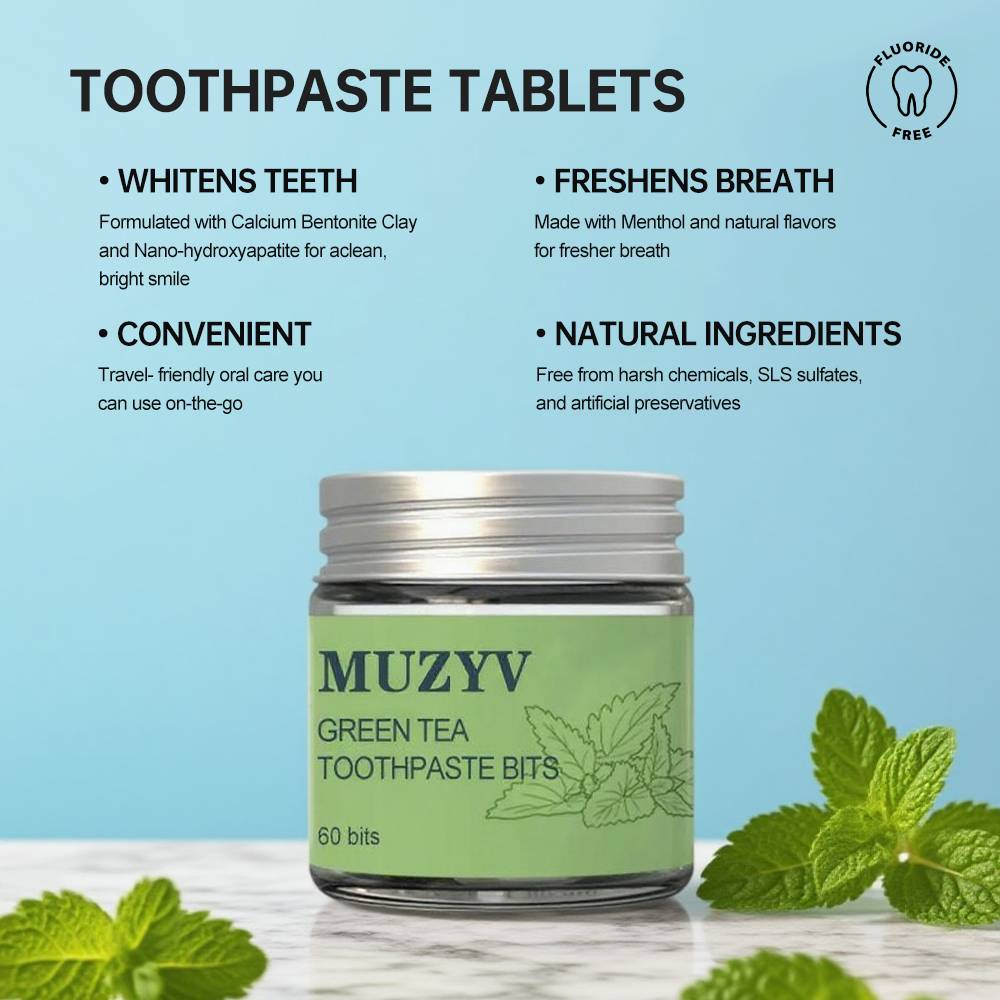 Green Tea Toothpaste Tablets with Hydroxyapatite