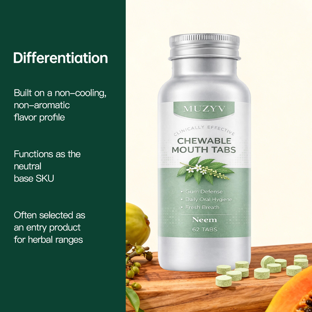 Neem Mouthwash Tablets OEM – Herbal Chewable Mouth Rinse for Private Label