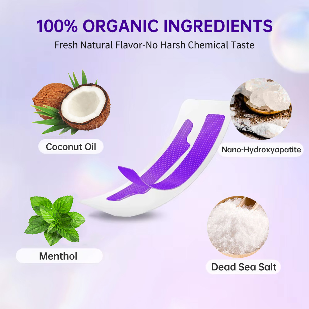 Purple Color Correcting Whitening Strips Enamel-Safe