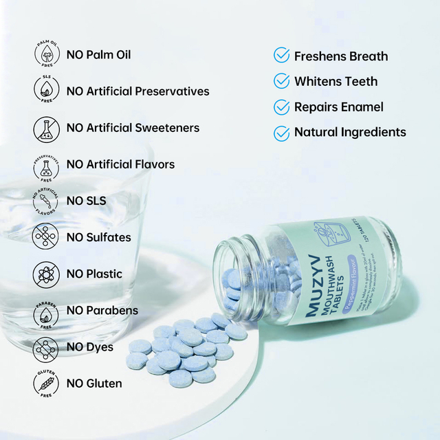 Peppermint Effervescent Mouthwash Tablets