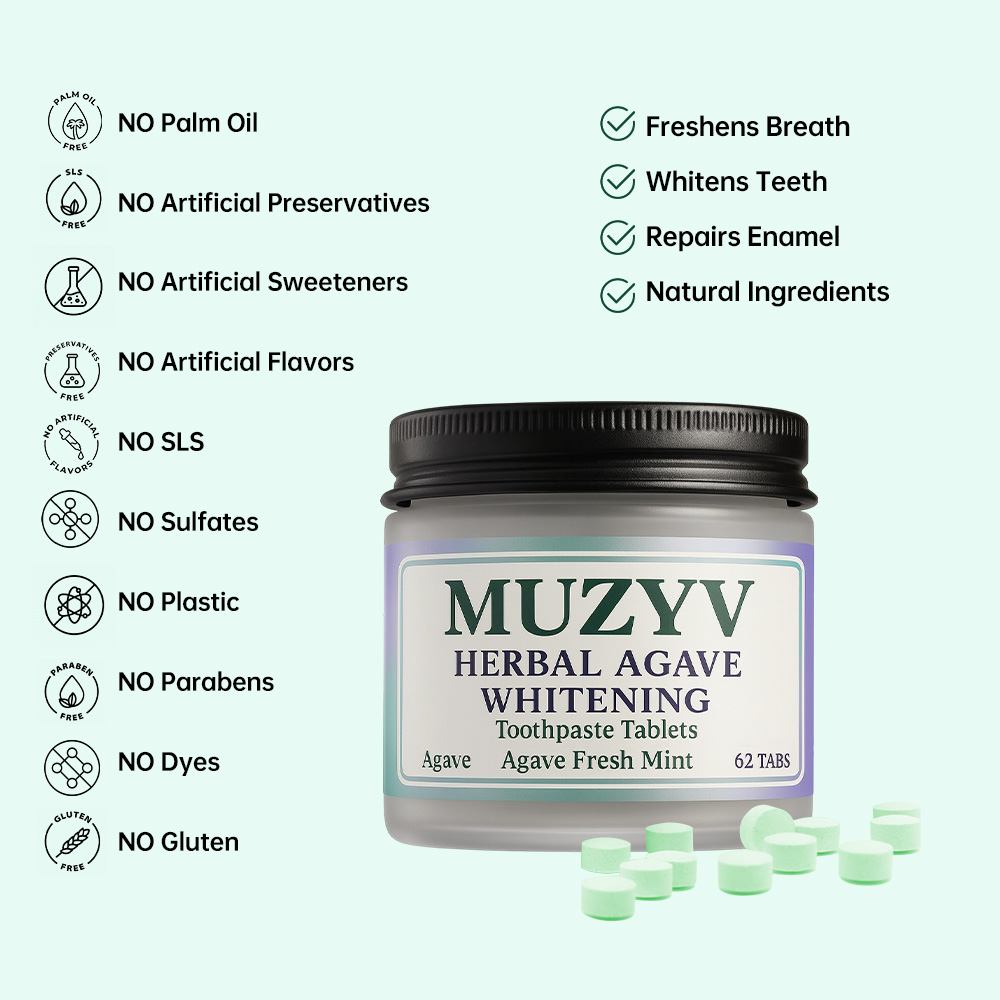 Herbal Agave Brightening Toothpaste Tablets