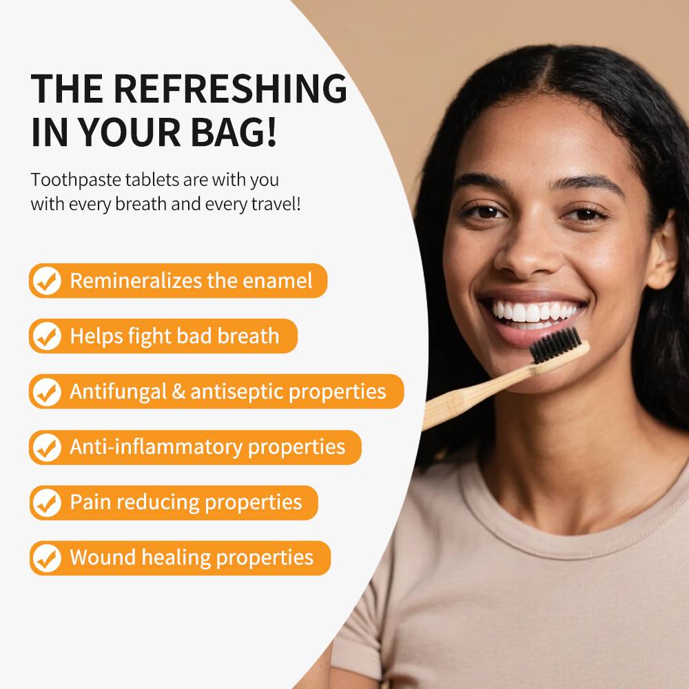 Ginger & Herbal Enamel Care Toothpaste Tablets With Hydroxyapatite, Oak Bark & Clove Oil