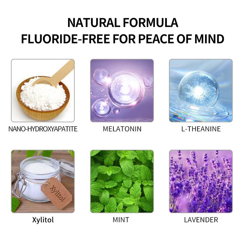 Lavender Sleep Toothpaste Tablets Nighttime Oral Care with Hydroxyapatite & Calming Botanicals