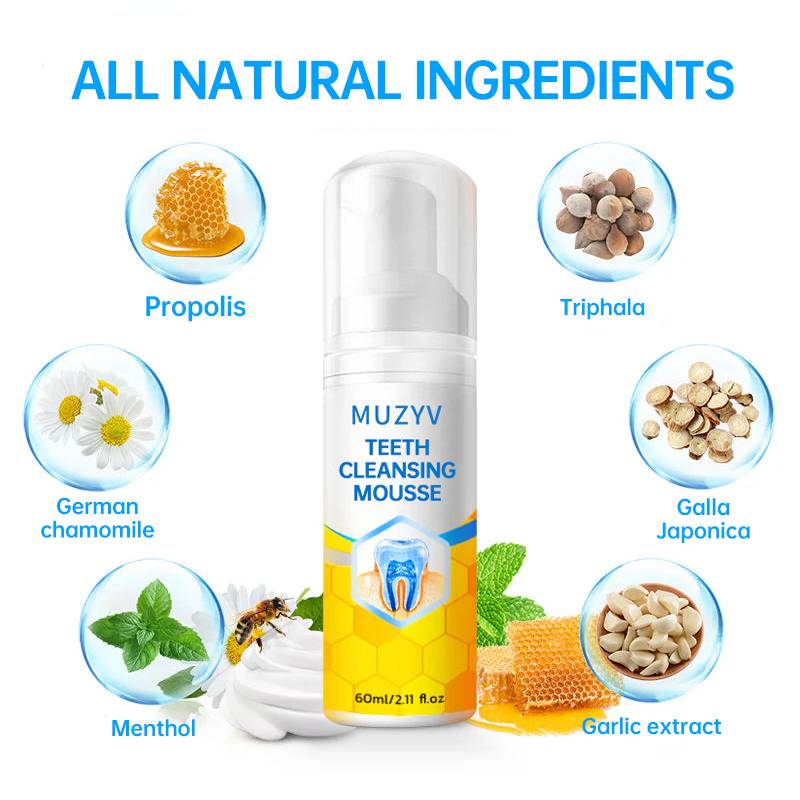 Propolis Teeth Cleansing Mousse – Gentle Oral Foam with Herbal Extracts