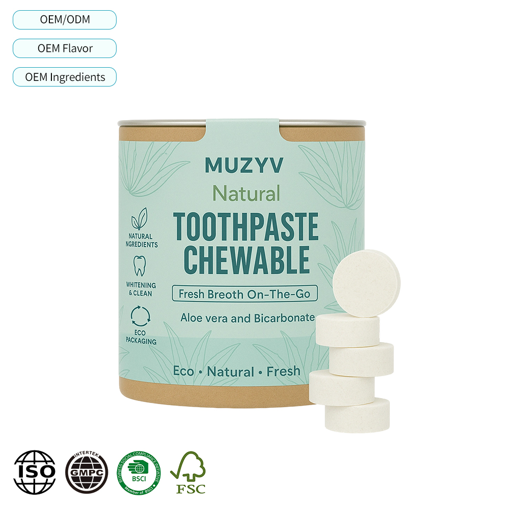 Aloe Vera Toothpaste Tablets Soothing Fresh Clean Waterless Oral Care OEM ODM