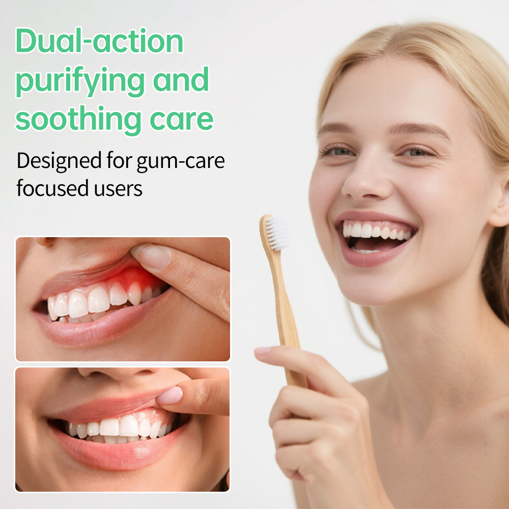 Green & White Color-Dual Toothpaste Tablets Purifying & Gum Soothing Care