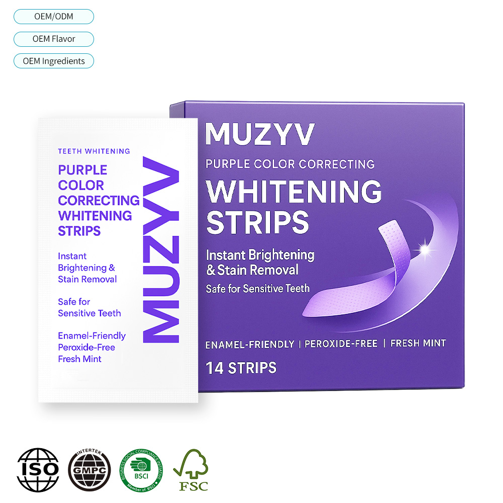 Purple Color Correcting Whitening Strips Enamel-Safe