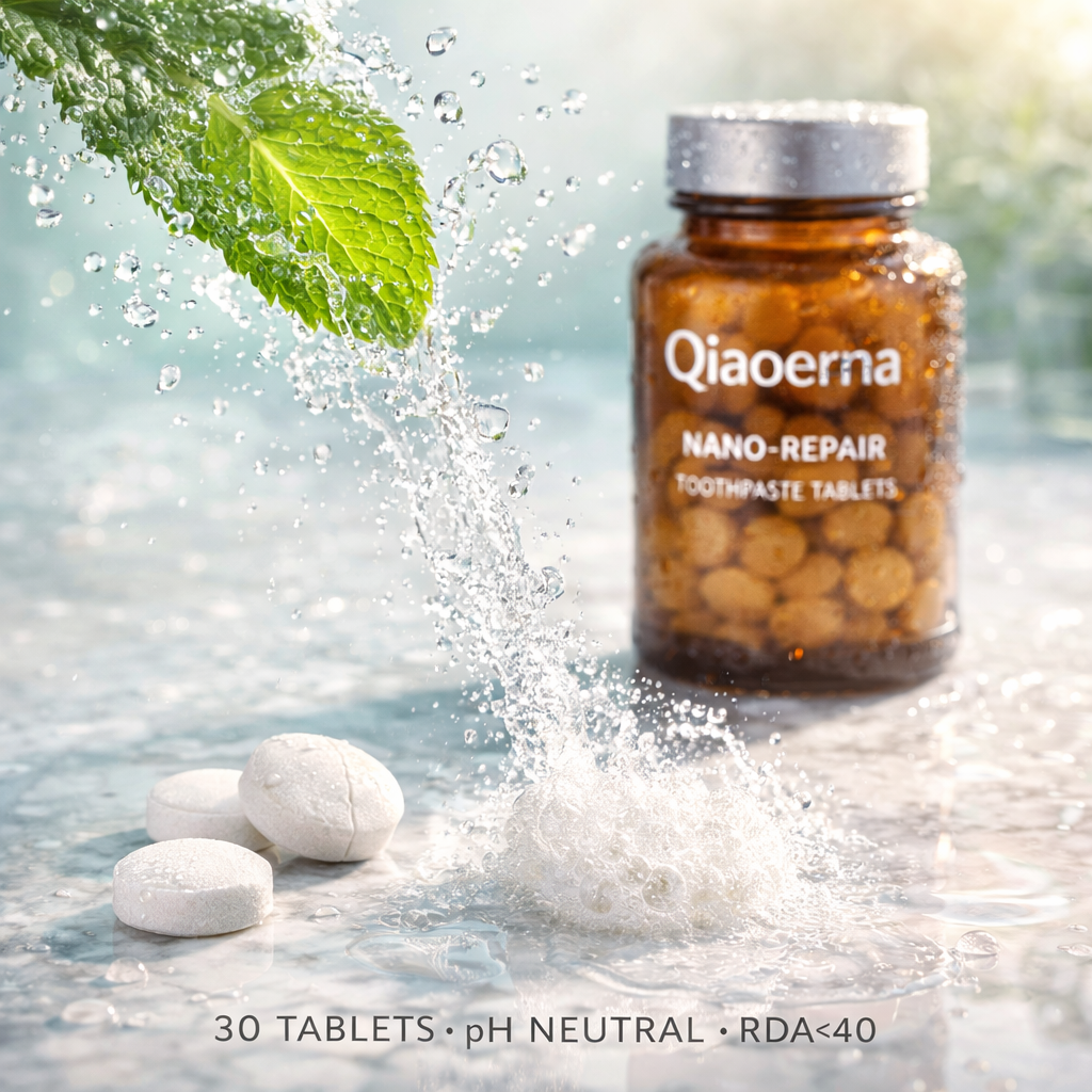 qiaoerna sensitive toothpaste tablets multi flavor collection mint charcoal aloe vera