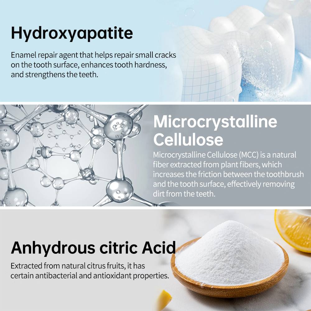 Glass Bottle 5% Hydroxyapatite Toothpaste Tablets