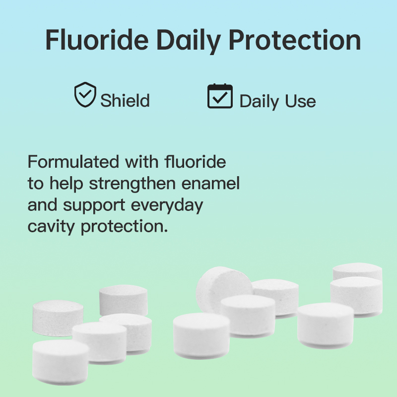 Wintergreen Fluoride Toothpaste Tablets Daily Cavity Protection & Fresh Breath Care