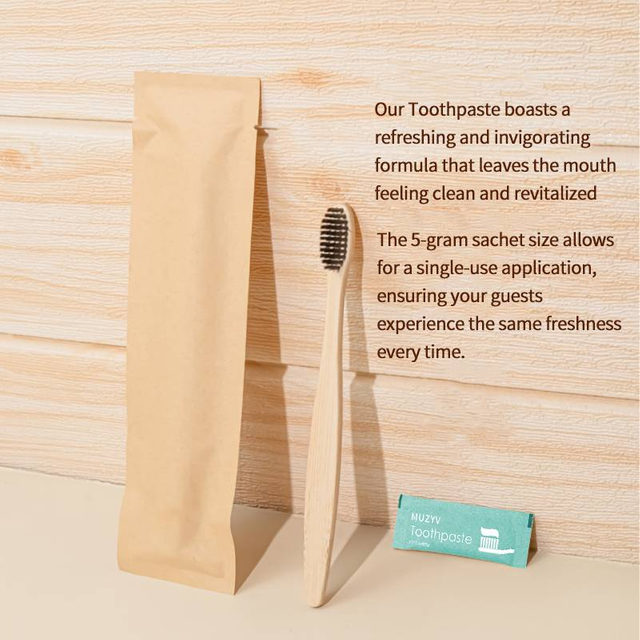 5g Hotel Toothpaste Sachet – Eco-Friendly Kraft Paper Single-Use Toothpaste