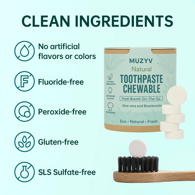 Aloe Vera Toothpaste Tablets Soothing Fresh Clean Waterless Oral Care OEM ODM