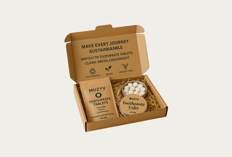 Eco packaging design for private label toothpaste tablets OEM