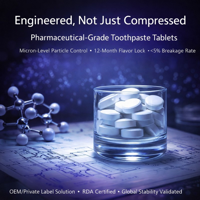 Daily-Use & Stability-Optimized Engineered Toothpaste Tablets