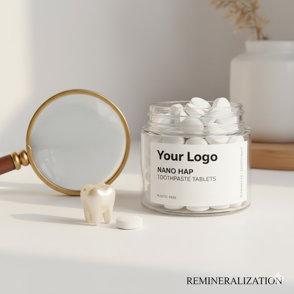 Plastic-Free and Sustainable Enamel Repair Toothpaste Tablets