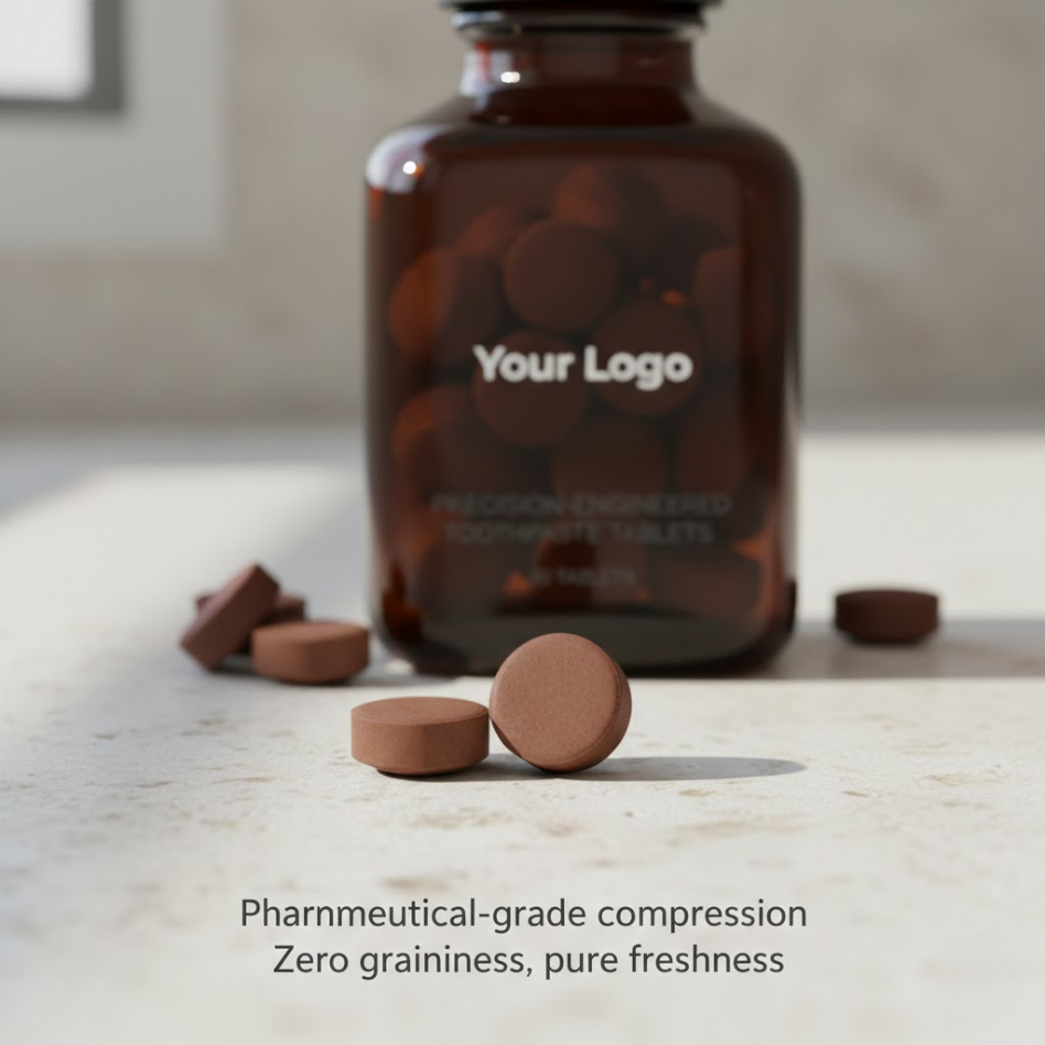 Engineered OEM Toothpaste Tablets – Pharmaceutical-Grade Formula for Private Label Oral Care Brands