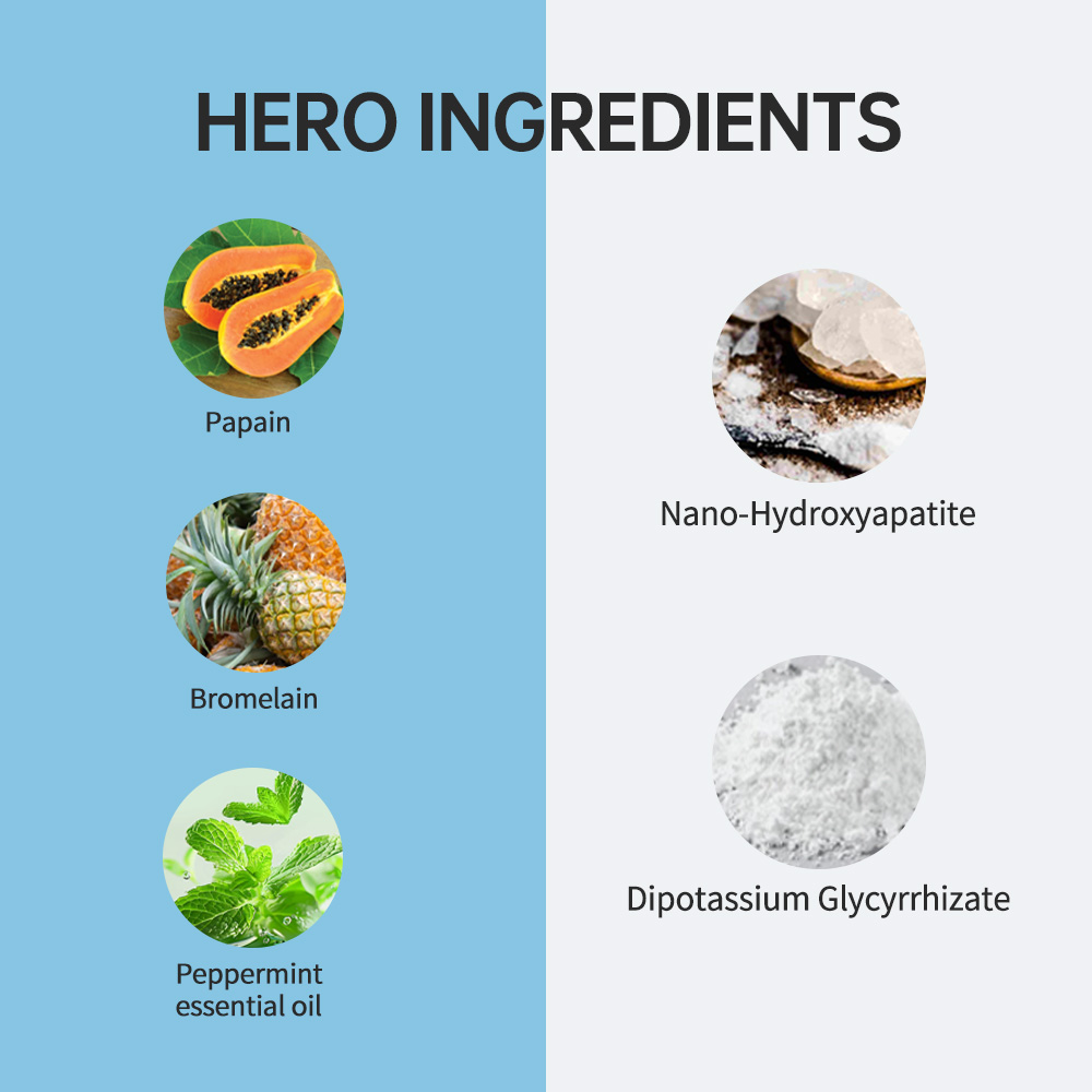 Blue & White Color-Dual Toothpaste Tablets for Daily Whitening & Enamel Repair