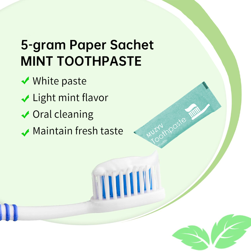 5g Hotel Toothpaste Sachet – Eco-Friendly Kraft Paper Single-Use Toothpaste