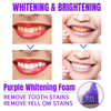 Purple Color-Correcting Toothpaste Foam Gentle Whitening Mousse for Daily Oral Care