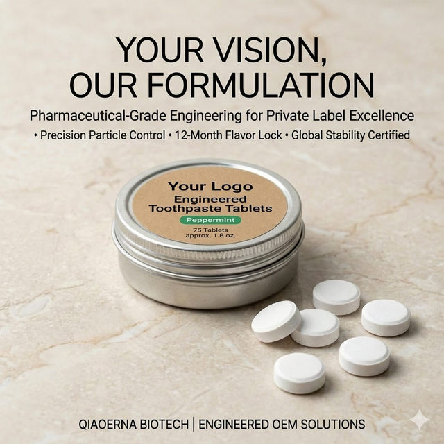 Daily-Use & Stability-Optimized Engineered Toothpaste Tablets