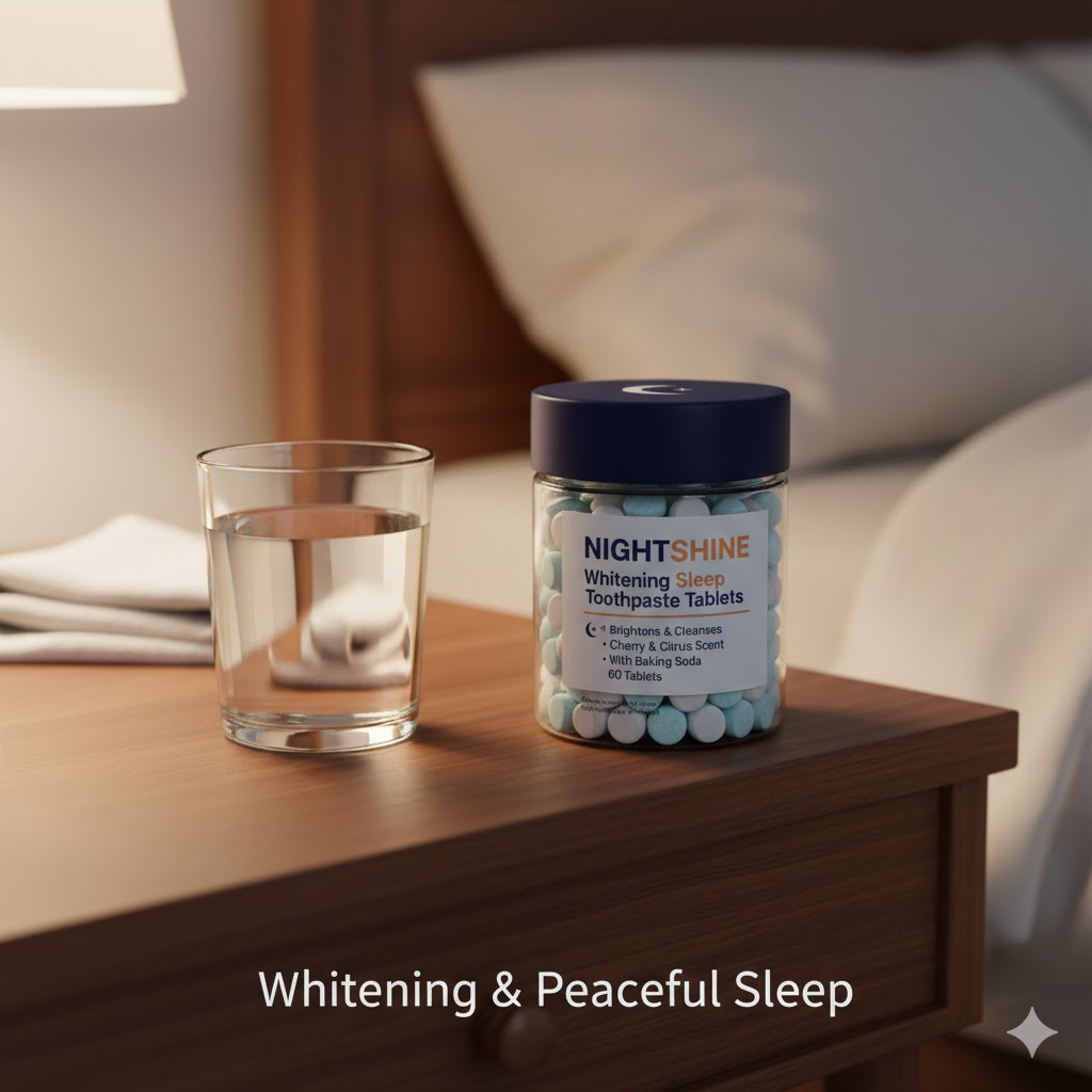 Natural Sleep & Whitening Toothpaste Tablets – Overnight Teeth Stain Removal