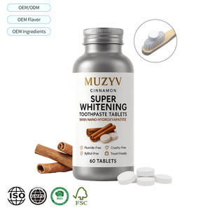 Cinnamon Whitening Toothpaste Tablets Enamel Care with Hydroxyapatite & Botanical Cinnamon