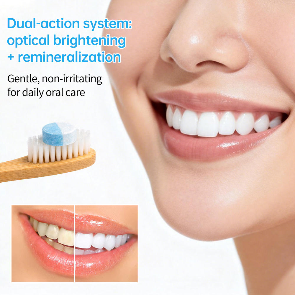 Blue & White Color-Dual Toothpaste Tablets for Daily Whitening & Enamel Repair