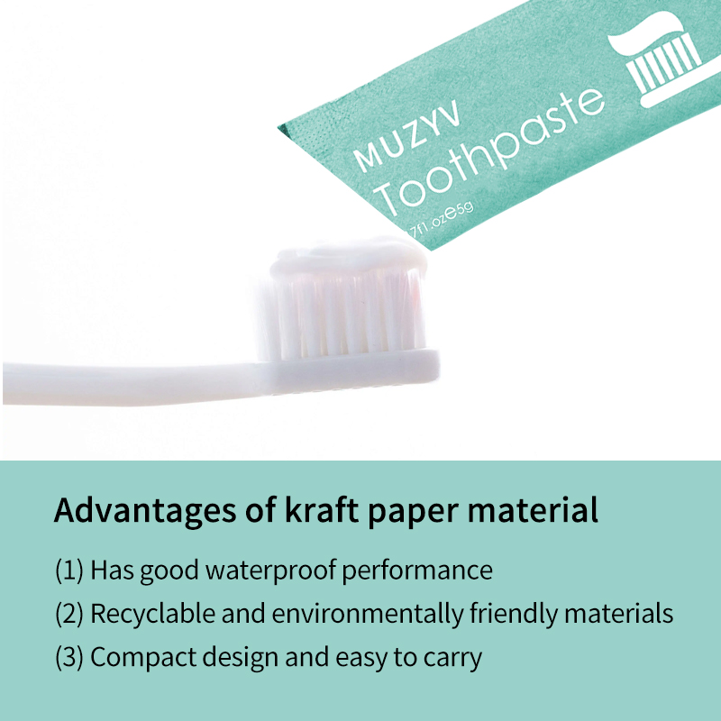 5g Hotel Toothpaste Sachet – Eco-Friendly Kraft Paper Single-Use Toothpaste