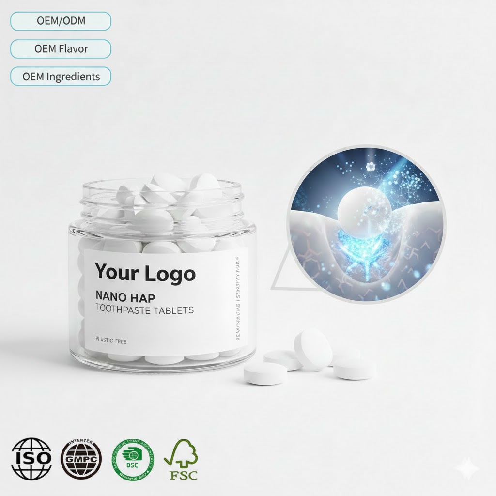 Plastic-Free and Sustainable Enamel Repair Toothpaste Tablets