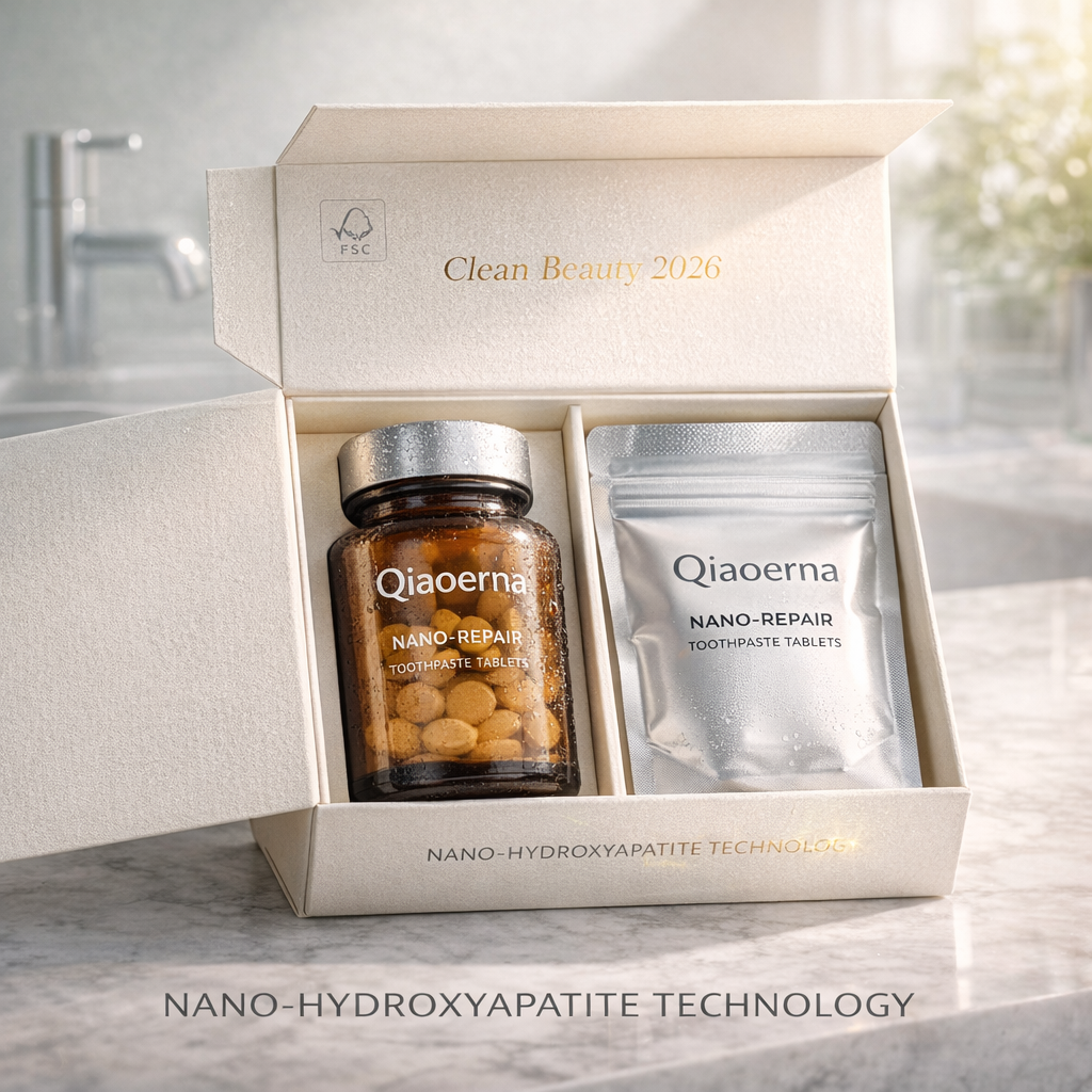 eco friendly refillable packaging travel portable sensitive toothpaste tablets