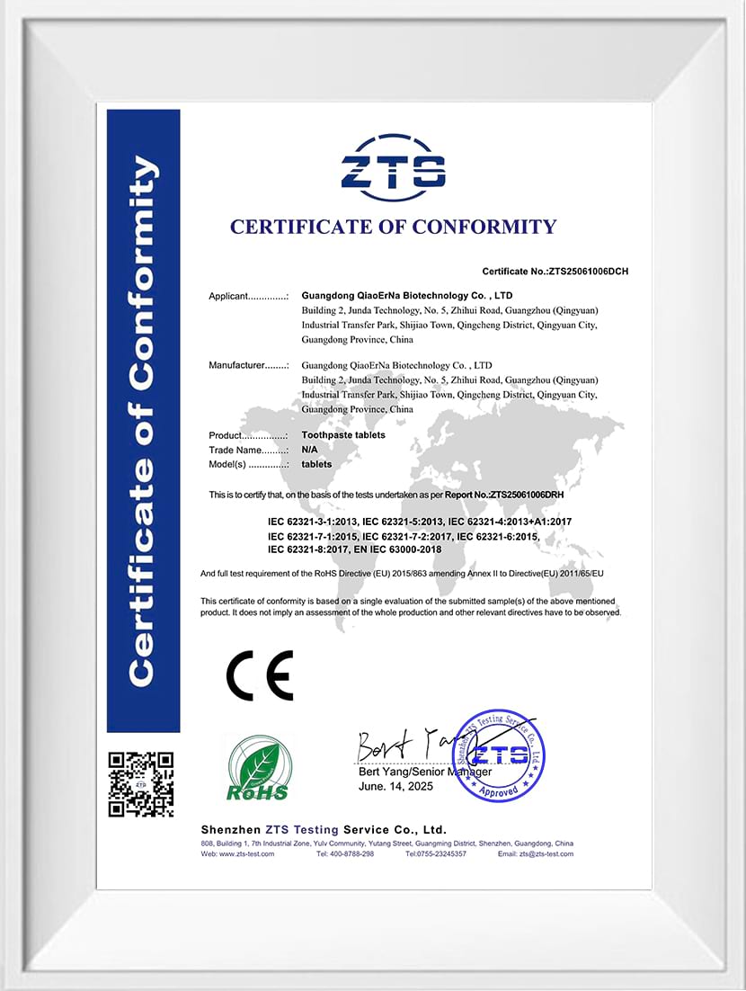 ISO22716 cosmetic GMP certificate for toothpaste tablets OEM/ODM services