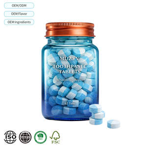 Blue & White Color-Dual Toothpaste Tablets for Daily Whitening & Enamel Repair