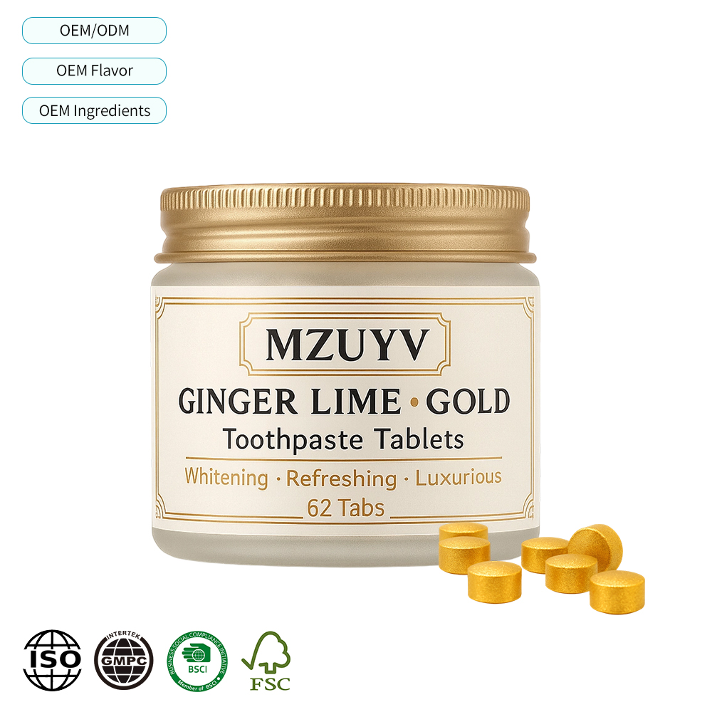 Ginger Lemon Golden-Pearl Whitening Toothpaste Tablets