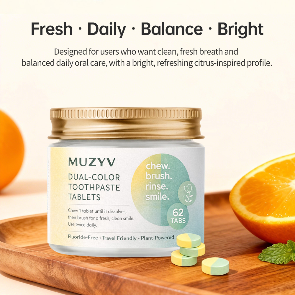 Citrus Dual-Color Toothpaste Tablets – Daily Freshness & Oral Balance Care