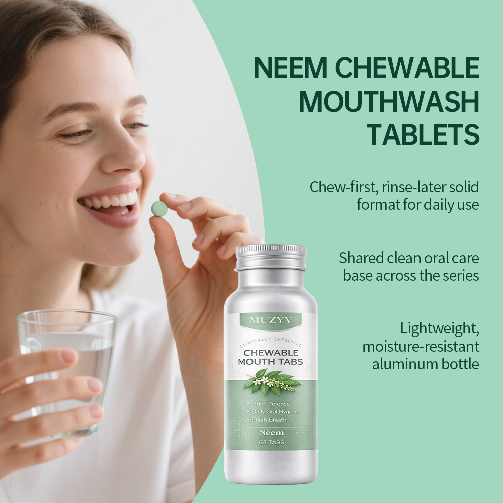 Neem Mouthwash Tablets OEM – Herbal Chewable Mouth Rinse for Private Label