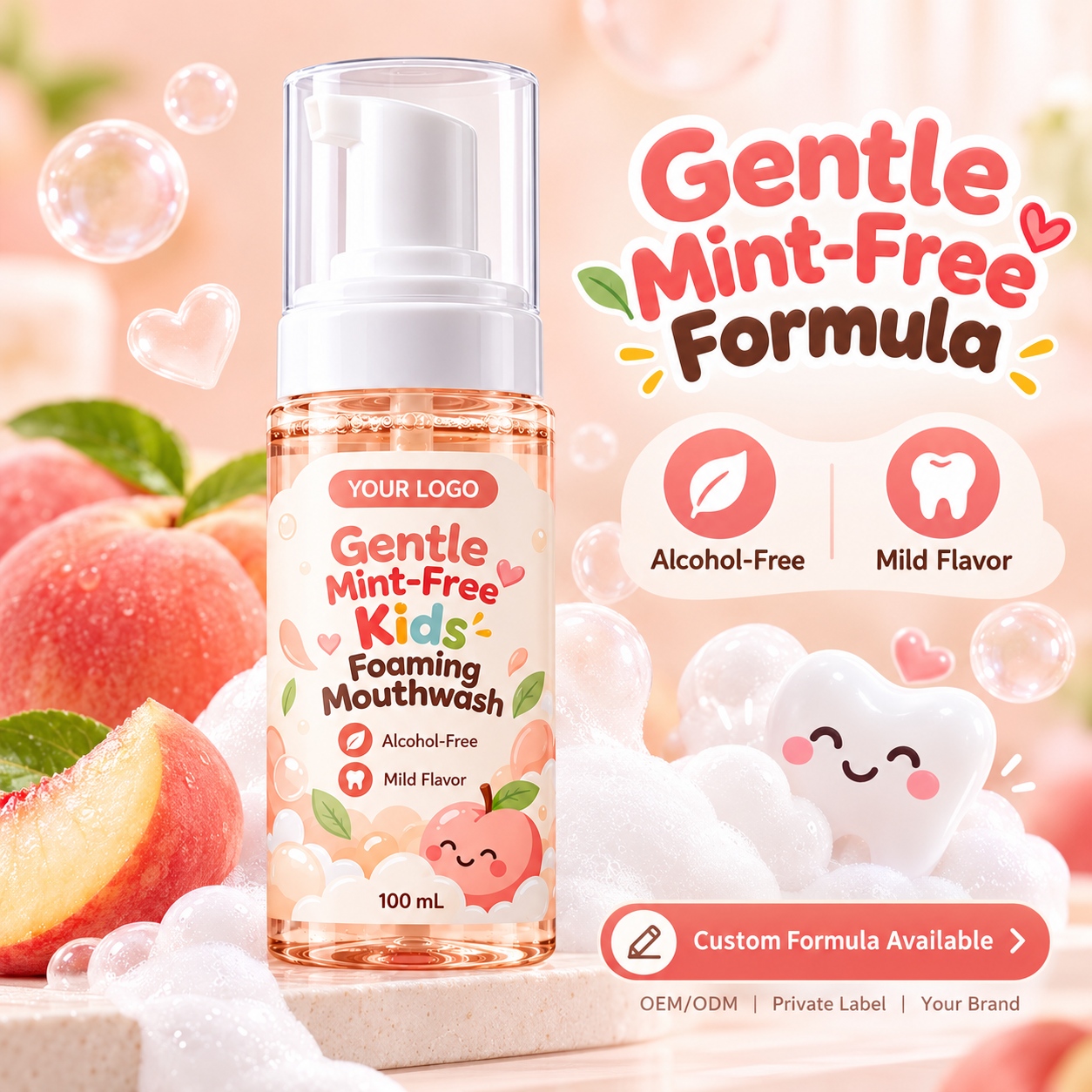 Mint-Free Kids Foaming Mouthwash Manufacturer