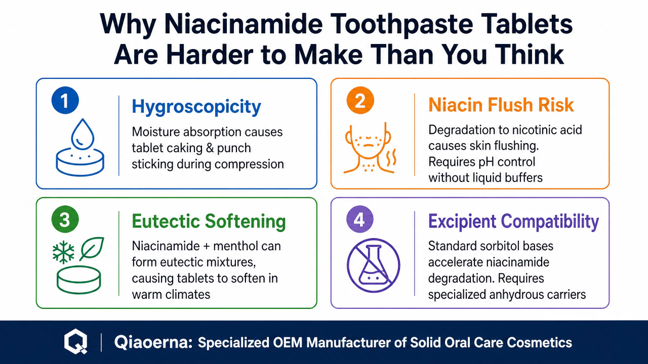 Four technical challenges of niacinamide toothpaste tablet formulation.png