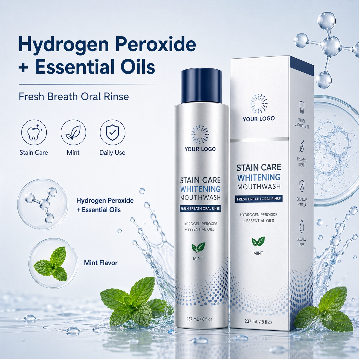 Private Label Stain Care Whitening Mouthwash