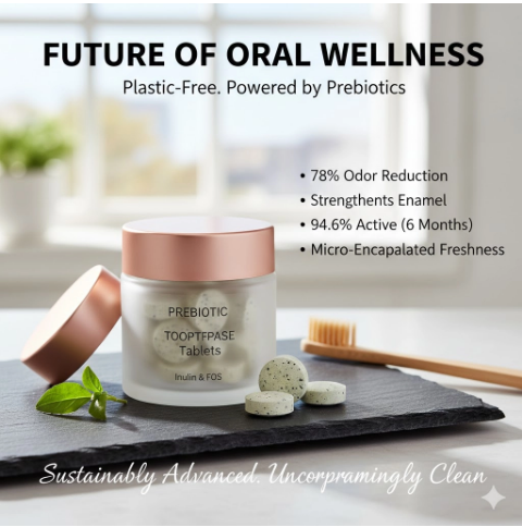 Prebiotic Toothpaste Tablets for Oral Microbiome Balance