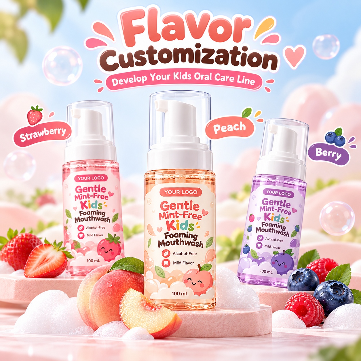 Mint-Free Kids Foaming Mouthwash Manufacturer