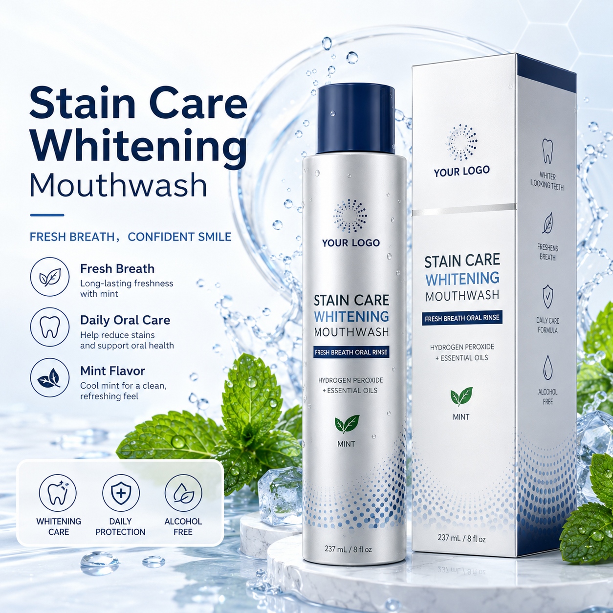 Private Label Stain Care Whitening Mouthwash