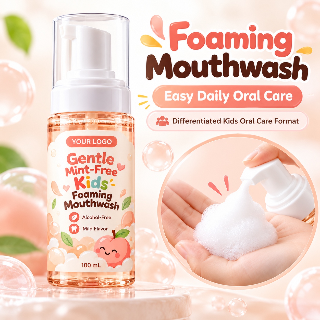 Mint-Free Kids Foaming Mouthwash Manufacturer