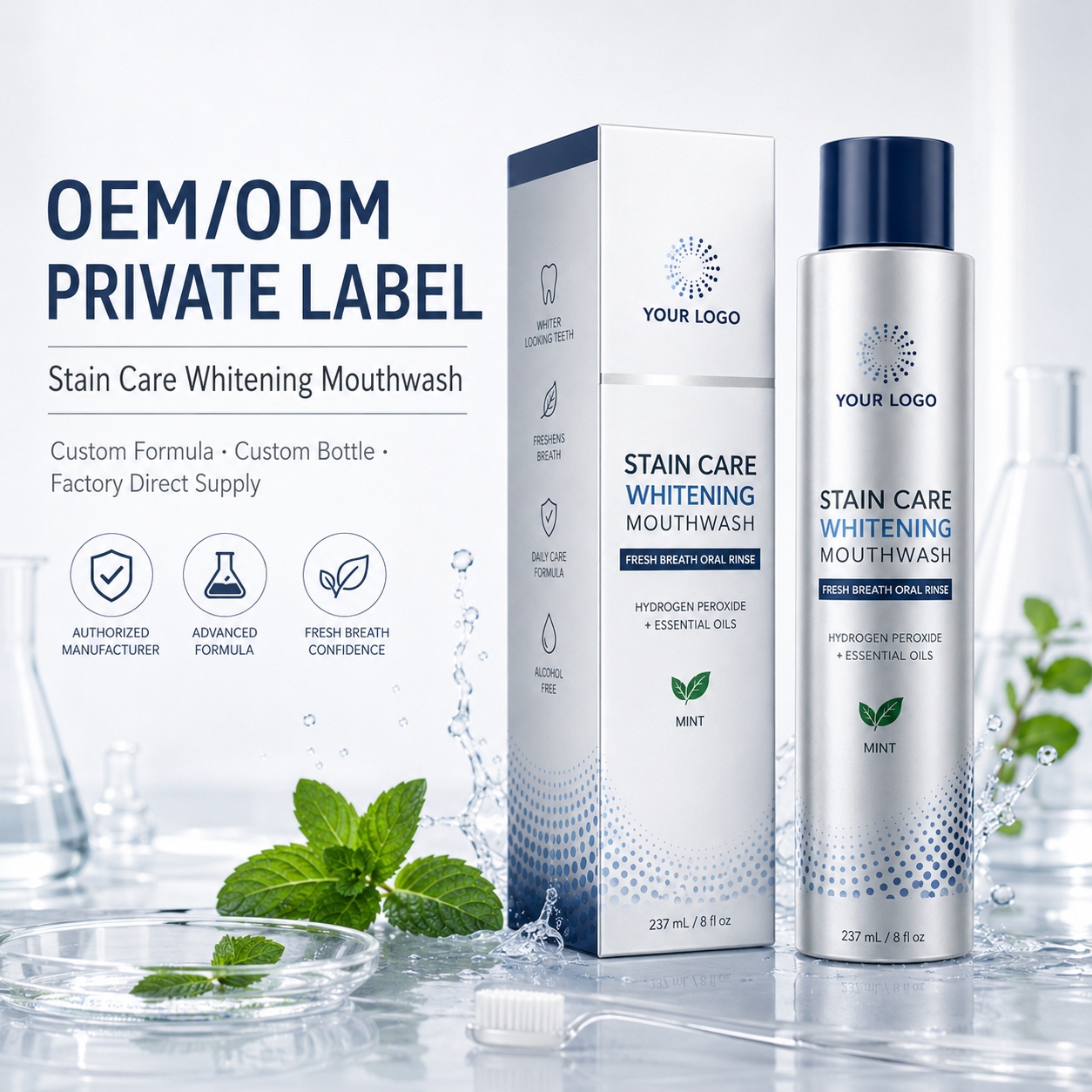 Private Label Stain Care Whitening Mouthwash
