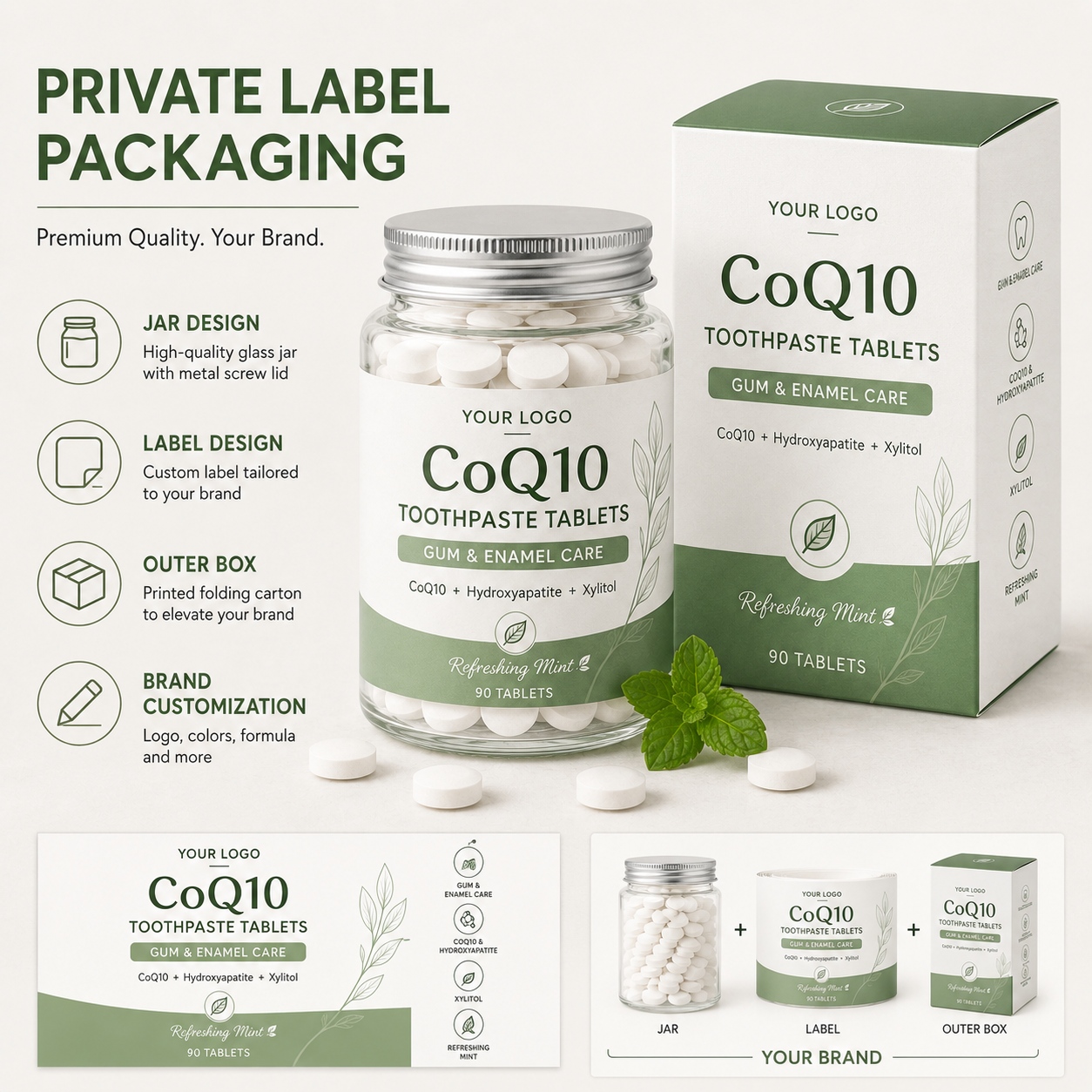 Private Label CoQ10 Toothpaste Tablets Manufacturer
